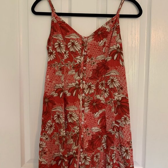 Abercrombie + Fitch Red Floral Dress Size XS - Picture 1 of 2
